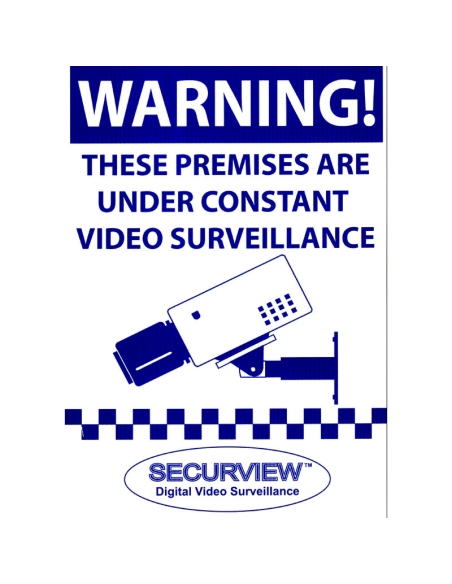 Securview CCTV Warning Sign A3 Size