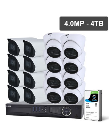 VIP Vision Pro Series 16 Camera 4.0MP IP Surveillance Kit (Fixed, 4TB)