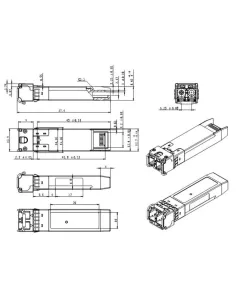VIP Vision Mini GBIC / SFP Multi-mode Fibre Adapter (MMF) - SFPMM1 2