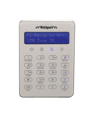Watchguard LCD Touch Keypad for WGAP864 Alarm System - White
