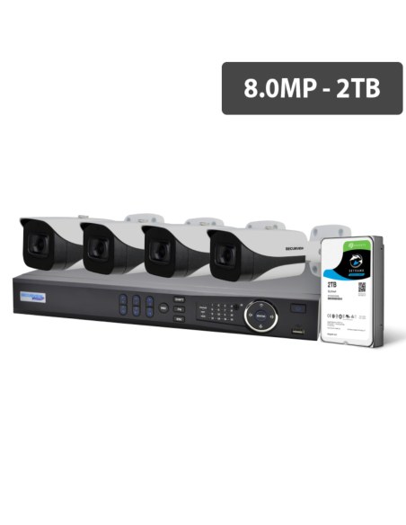 Securview Professional 8 Channel 8.0MP HDCVI CVRKIT-P882F-4