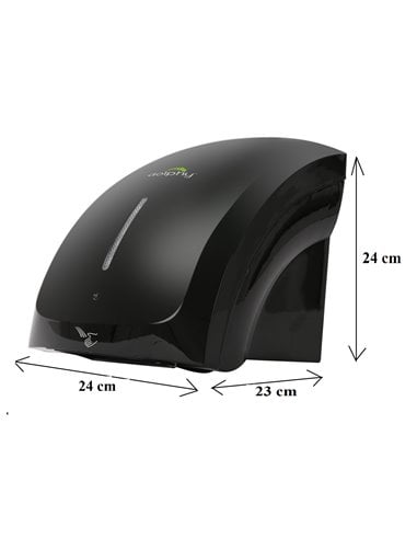 Automatic Hand Dryer 1800W - With LED Black