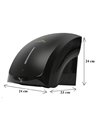 Automatic Hand Dryer 1800W - With LED Black