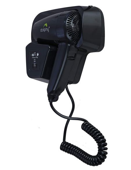 Wall Mount Hair Dryer 1200W- Black Wall Mount Hair Dryer 1200W- Black