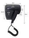 Wall Mount Hair Dryer 1200W- Black