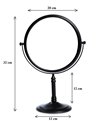 5X Magnifying Mirror Tabletop - Black