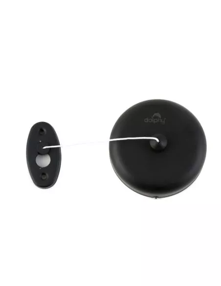 Retractable Single Clothesline - Black