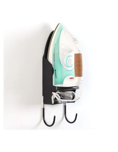 Wall Mounted Iron and Board Holder - Black