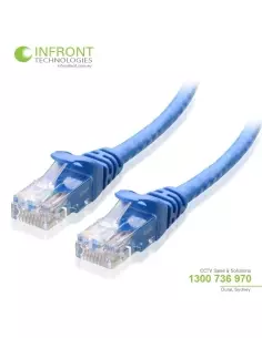 Cat6 0.5Mtr Patch Cable UTP Blue HQ Snag less 2