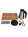 Dolphy Stainless Steel 800ml Electric Kettle with Wooden Tray - DKTL0001
