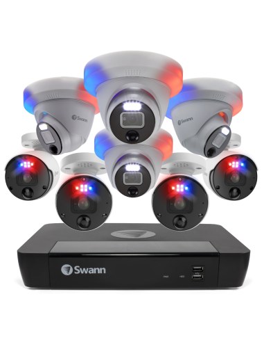 Swann 8MP 8Ch 2TB Enforcer™ 4x Bullet & 4x Dome 4K Cameras NVR Security System