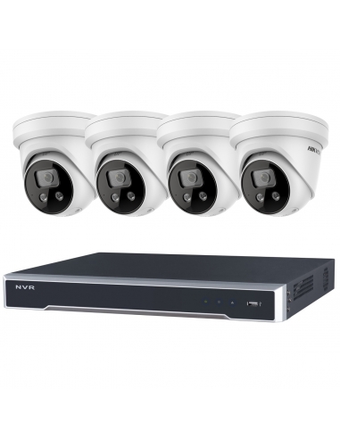 Hikvision 8MP 4 x IP Acusense Outdoor 4MM Turret HIK88M-4D-386-4T
