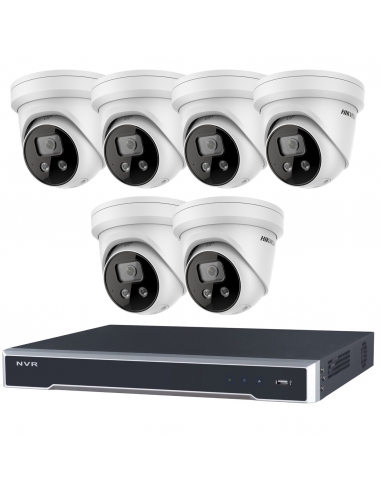 Hikvision 8MP 4K-UHD 8CH NVR 4TB 6x PoE 2.8MM LED HIKI88M-6D-386-4T