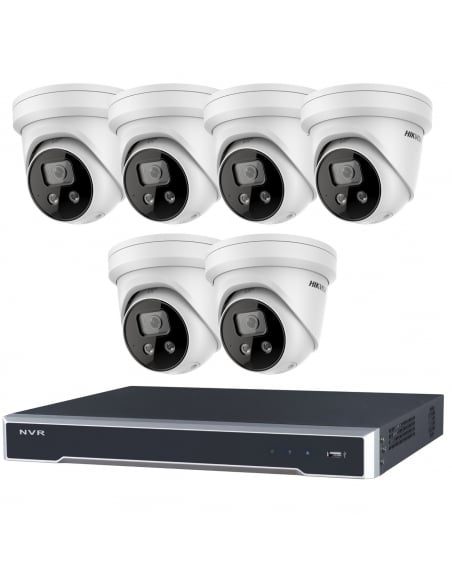 Hikvision 8MP 4K-UHD 8CH NVR 4TB 6x PoE 2.8MM LED HIKI88M-6D-386-4T