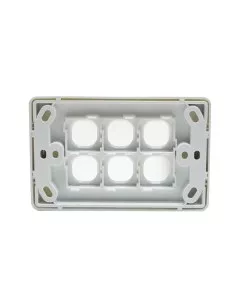 Switch Grid Plate 6 Gang - WhiteESW106 2