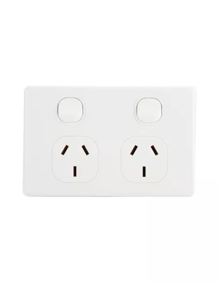 Standard Double Power Point 240V - WhiteESW150 Standard Double Power Point 240V - WhiteESW150