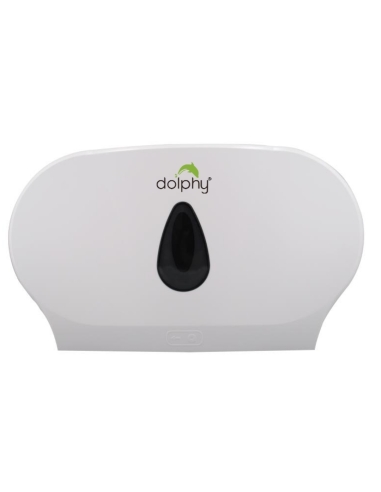 Dolphy Twin Jumbo Toilet Roll Dispenser - White - DTPR0021