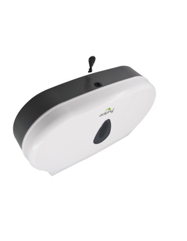 Dolphy Twin Jumbo Toilet Roll Dispenser - White - DTPR0021