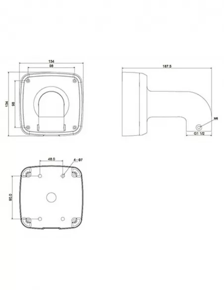 Dahua Wall Mount Bracket with IP66 Junction Box - DH-AC-PFB302S Dahua Wall Mount Bracket with IP66 Junction Box - DH-AC-PFB302S