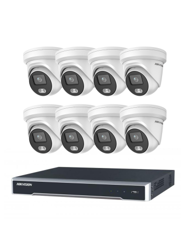 Hikvision 4MP 8x ColorVu 6mm IP Dome Camera 8 Channel 3TB NVR IP PoE CCTV Kit