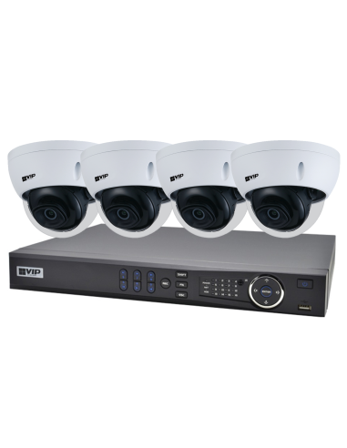 VIP Vision 8 Channel Pro Series 4 Camera 8MP A.i Dome Camera IP Surveillance Kit NVRKIT-PRO78MP4DIRD