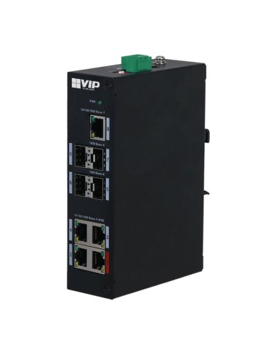 VIP Vision 9-port Unmanaged Gigabit Fibre Access PoE Ethernet Switch - VSETH-SW9GF2