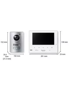 Panasonic Video Intercom White Monitor VL-MV75AZ-W 2