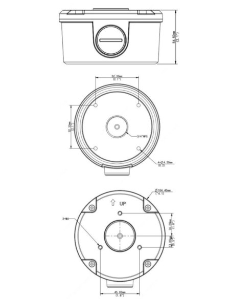 Uniarch Bullet Camera Junction Box - TR-JB05-B-IN TR-JB05-B-IN