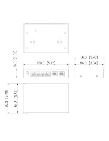 VIP Vision 4-port Unmanaged Fast Hi-PoE Ethernet VSPOE-SWA4F