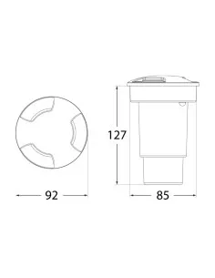 Fumagalli Ceci 6W In-Ground LED Lamp (Grey) - FU-CEC-6GFU-CEC-6G 2