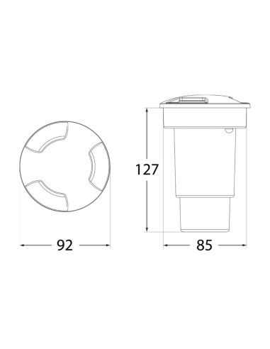 Fumagalli Ceci 6W In-Ground LED Lamp (Black) - FU-CEC-6B