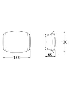 Fumagalli Abram 3W Small LED Bulkhead Lamp (Grey) - FU-ABR-3G 2
