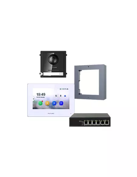 FUTURO IP Intercom KIT 7" Monitor and Surface FIP-KIT-SMW