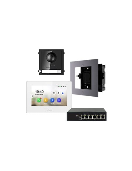 FUTURO IP Intercom KIT 7" Monitor and Flush Mount FIP-KIT-FMW FUTURO IP Intercom KIT 7" Monitor and Flush Mount FIP-KIT-FMW