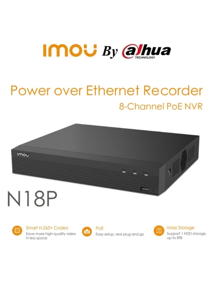 Imou 8ch NVR With 2TB HDD and 3MP IP Camera IMOU KIT/N18P-2T/4-IPC-T33P-PL