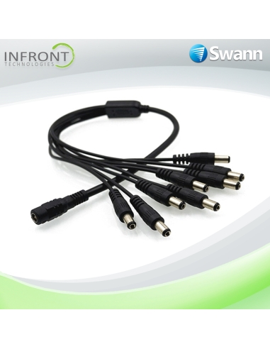 Genuine Swann 1 to 8 Way Power Cable Splitter SR-DCSP-1F8M-E1