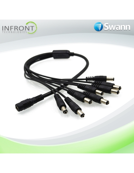 Genuine Swann 1 to 8 Way Power Cable Splitter SR-DCSP-1F8M-E1