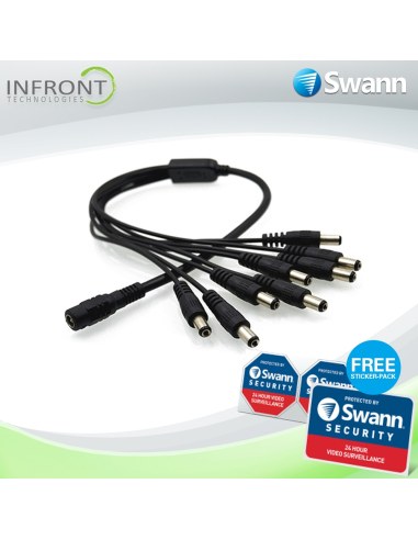 Genuine Swann 1 to 8 Way Power Cable Splitter Multiplier CCTV Security Cameras