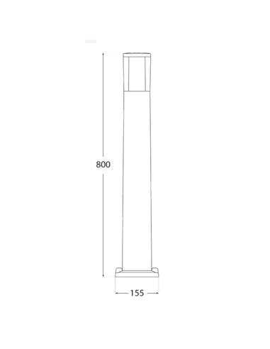 Fumagalli Carlo 6W Round LED Bollard (Grey) - FU-CAR-6G