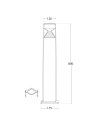 Fumagalli Ester 10W Square LED Bollard (Grey) - FU-EST-10G