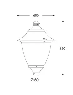 Fumagalli Gino 60W Classic LED Lamp (Grey) - FU-GIN-60GFU-GIN-60G 2