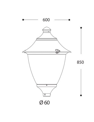 Fumagalli Gino 60W Classic LED Lamp (Black) - FU-GIN-60B