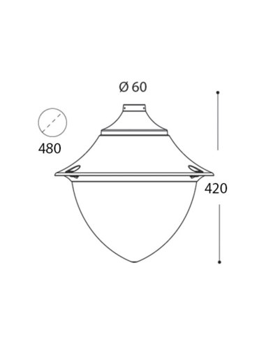 Fumagalli Vivi 50W LED Hanging Lamp (Grey) - FU-VIV-50G