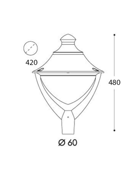 Fumagalli Beppe 50W LED Hanging Lamp (Grey) - FU-BEP-50G