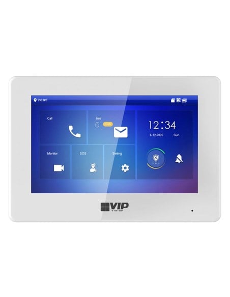 VIP Vision Touchscreen 2-Wire Residential Series IP Intercom Monitor (White) - INTIPMON2W2