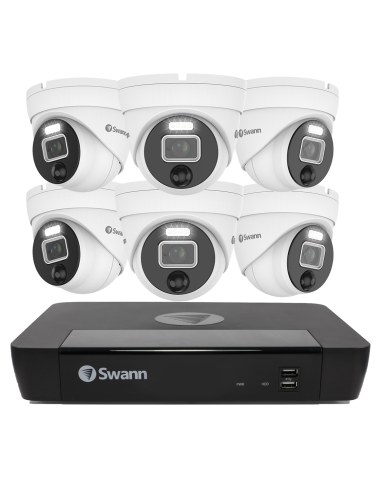 Swann 12MP 8CH Pro Enforcer 2TB 6x 1200D Dome Spot Light Cameras - SWNVK-890006D
