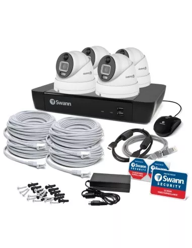 Swann 12MP 8Ch Pro NVR - 2TB 4x 1200D Dome SWNVK-890004D