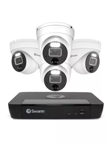 Swann 12MP 8Ch Pro NVR - 2TB 4x 1200D Dome Cameras - SWNVK-890004D - EOL