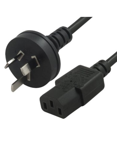 Power Cable IEC (C13) to 3Pin AUS Plug 1.5Mtr AusApproved