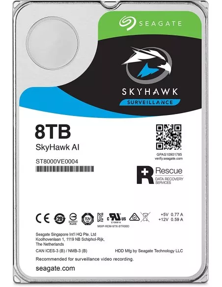 Seagate 8TB SkyHawk AI Surveillance Hard Disk HD8TBSA